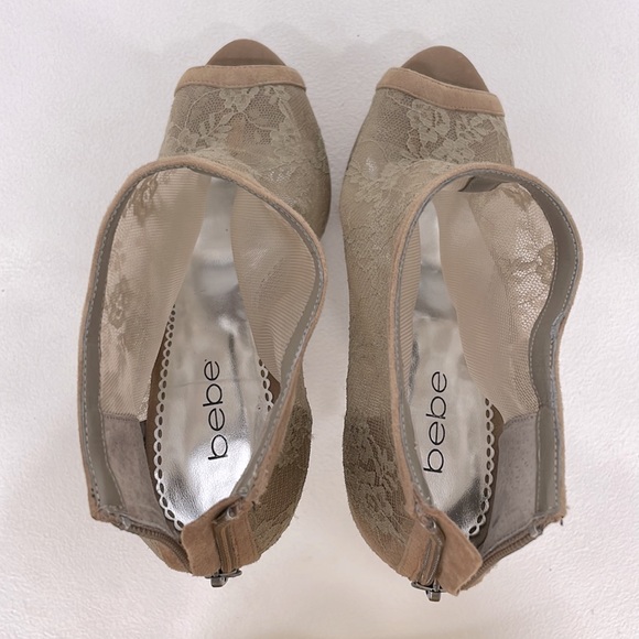 BEBE lace tan high heels - Picture 7 of 7